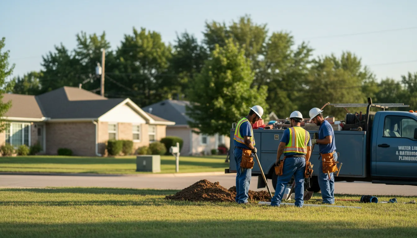 Residential water line and bathroom plumbing service in Serena, IL